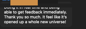 Sarah testimonial