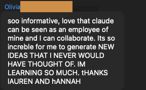 Olivia testimonial